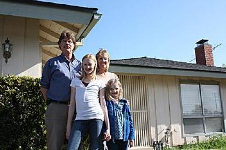 Hughart family -- homeowners assisted by the NeighborWorks HomeOwnership Center